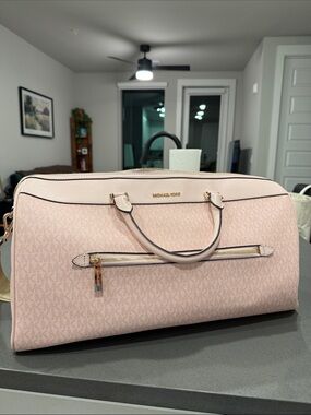 Michael Kors Blush Pink Travel Duffle Bag